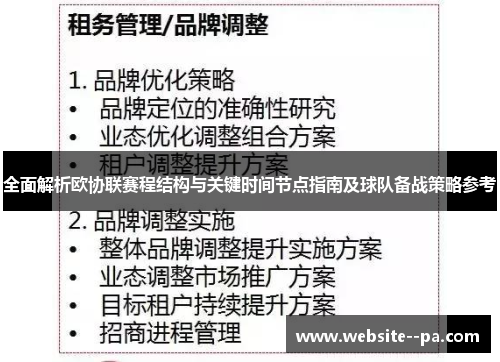 全面解析欧协联赛程结构与关键时间节点指南及球队备战策略参考 全面解析欧协联赛程结构与关键时间节点指南及球队备战策略参考